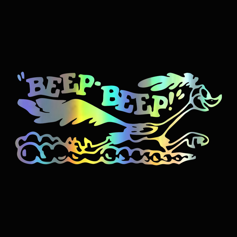 G101 17x7.7cm Road Runner Sticker Cartoon OldFast Car Truck Laptop Viny AccessoriesDecaCar