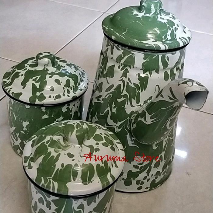 TEKO LURIK MUG JADUL BLURIK SET ORINAL ENAMEL BLIRIK