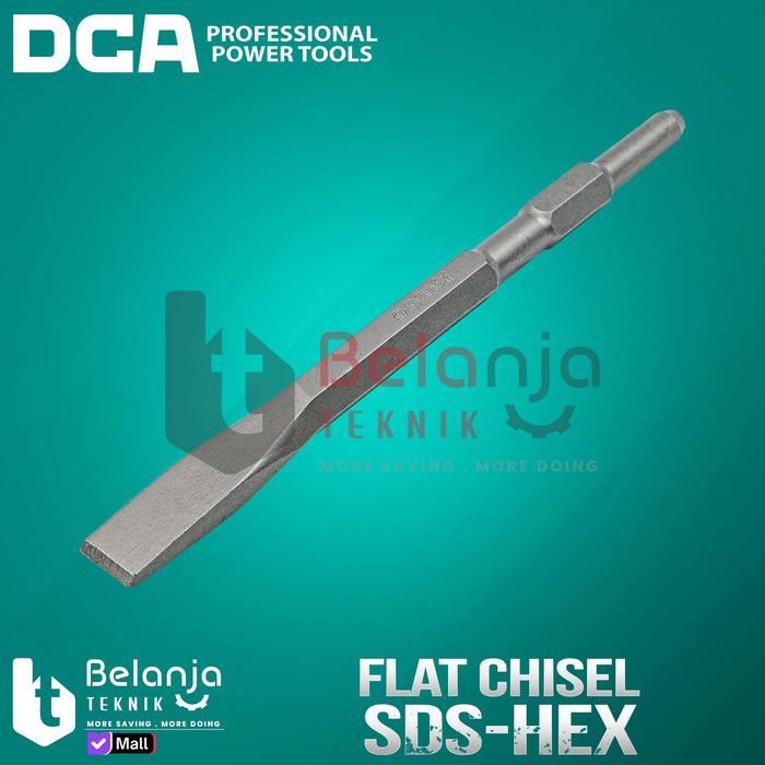 Flat Chisel SDS Hex 17x280mm DCA Mata Bobok Chisel Lancip SDS Hex 17 x 280 MM