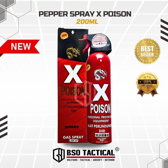 Semprotan Pepper Spray X Poison Gas Air Mata 200 ML Self Defense EDC