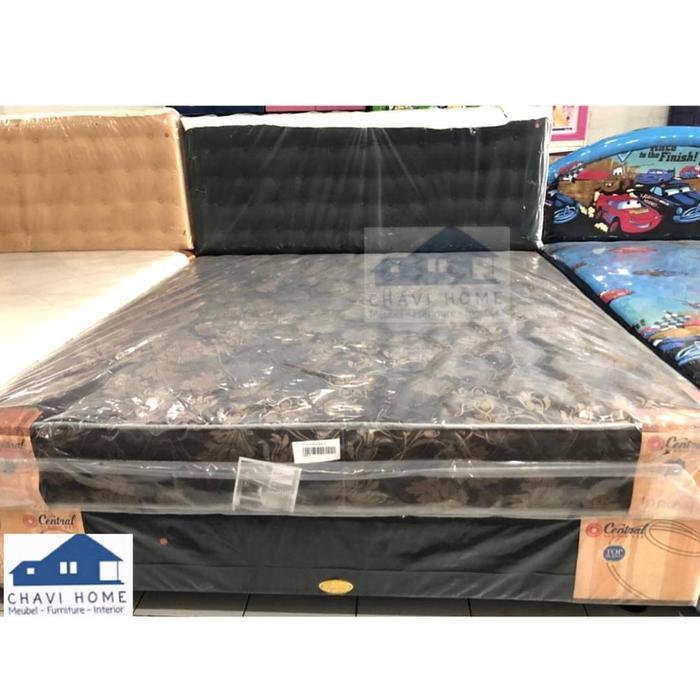 set springbed central deluxe kasur spring bed lengkap 160x200