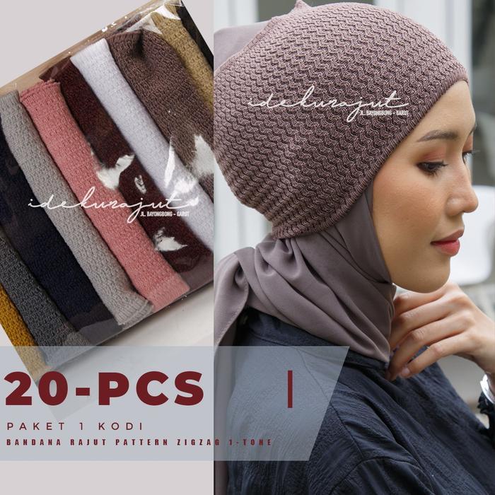 ASLI Ciput Inner Bandana Rajut Zigzag 1 Warna ( 1-KODI ) READY STOCK