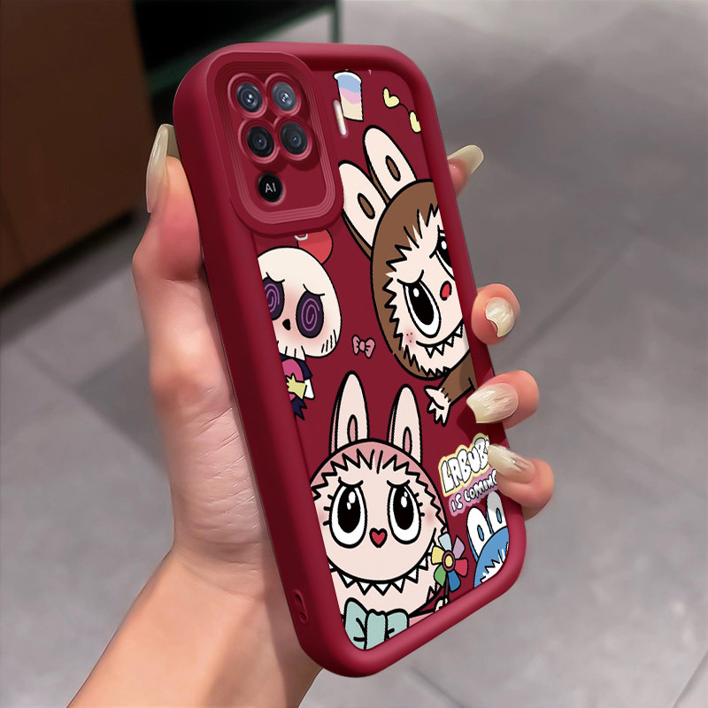 Casing Hp untuk OPPO A94 F19 Pro Reno 5F Reno 5 Lite Case Softcase Kesing Boneka Tengkorak Cesing Ha