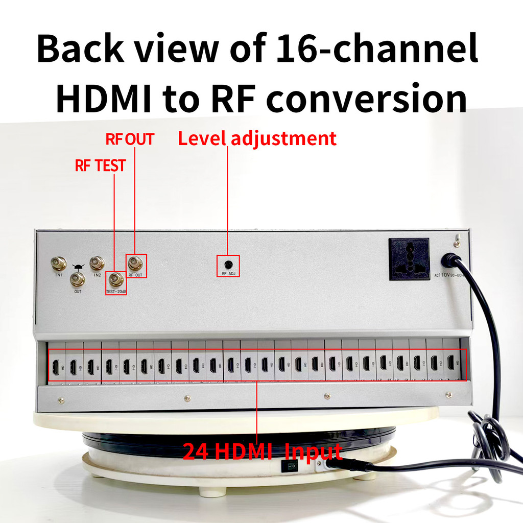 DISKON 24-channel HDMI to RF HD modulator CATV HD analogue modulator Hotel Factory TV front-end equi