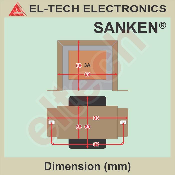 SANKEN 3A CT 15V Trafo Transformator Power Supply Catu Daya