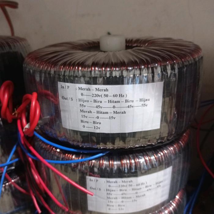 Trafo toroid donat 15A CT 55V - 45V