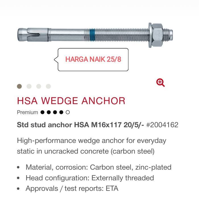 Dynabolt Hilti M16 X 120Mm
