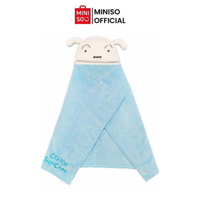 MINISO Crayon Shinchan Collection Thicker Throw Blanket with Hood selimut dengan kepala tebal lembut