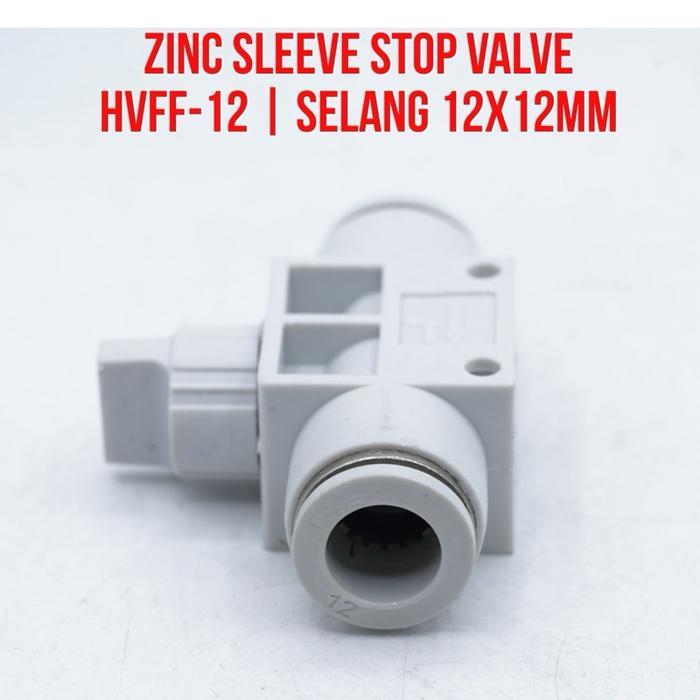 Hvff-12 Hvff 12 Mm Sambungan Konektor Pneumatik Stop Valve Keran Kran Selang 12Mm X 12 Mm Pneumatic