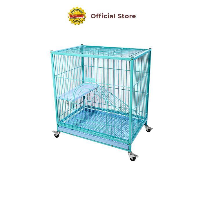 Kandang Octagon - Kandang Kucing Tingkat 2 Ukuran 75x54x83cm Kandang 2 Lantai C-227