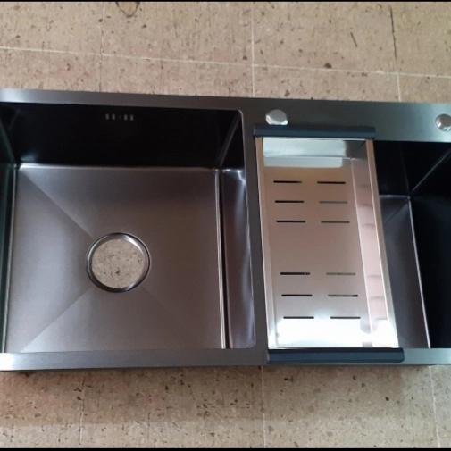 Kitchen sink 8245 hitam /kitchen sink hitam 2 lubang