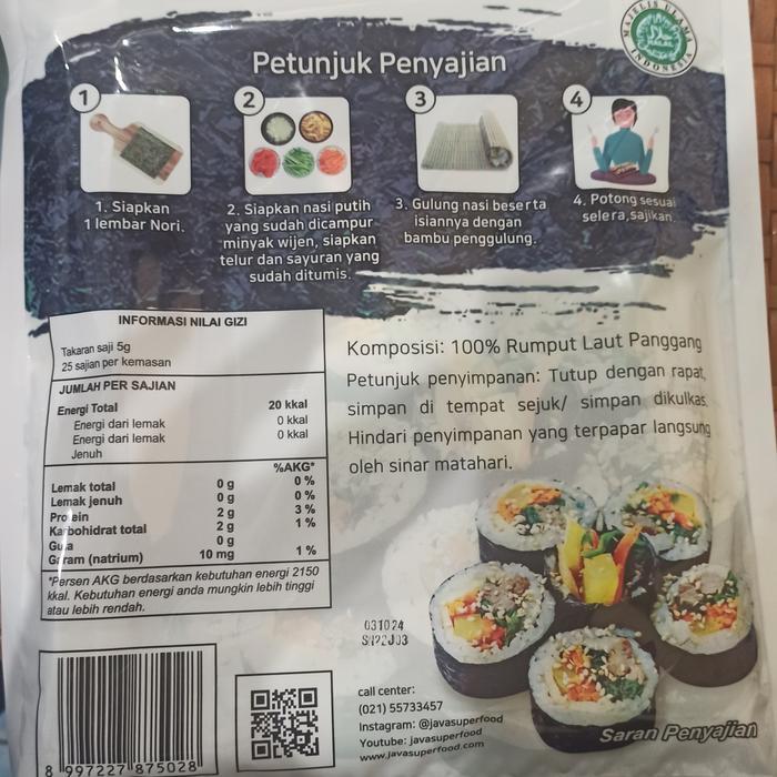 SUSHI NORI 50 LEMBAR