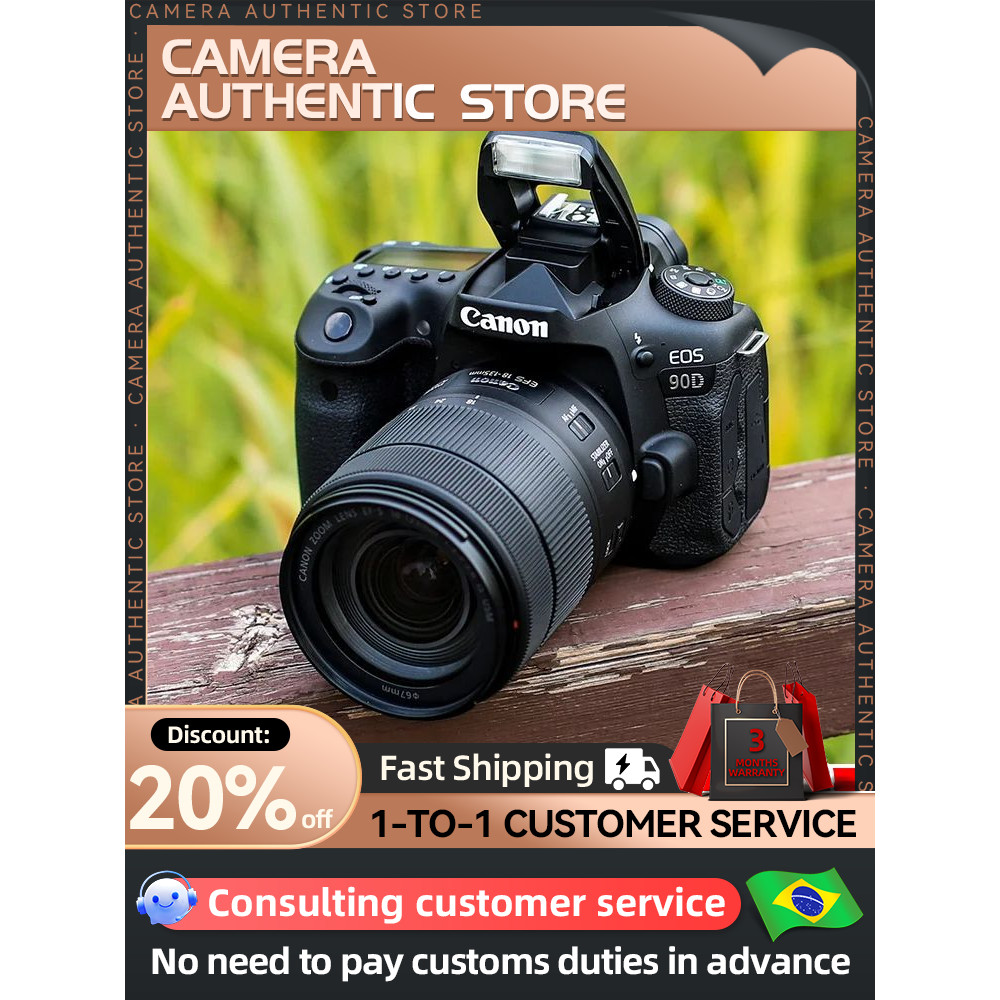 DISKON Canon Eos 90d Dslr APS-C Digitale Compactcamera Hoge Pixel Fotografica Profesional Camera Met