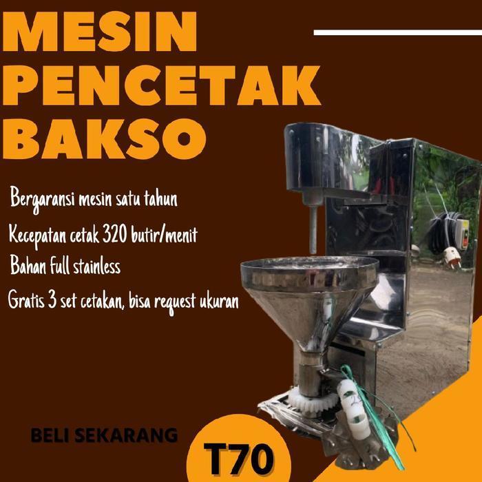 PROMO BESAR BESARAN Mesin Pencetak Bakso Mini Stainless - T70 + packing - T70 + packing