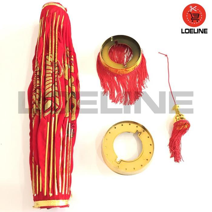 Lampion 60 Cm Kain Bludru Imlek Sincia Murah Bagus Impor