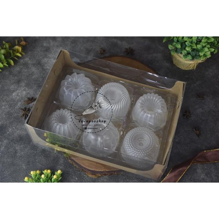 Dus Mika Puding Mini Sekat 6 / Dus Kemasan Puding Mini / Alas Mika Puding