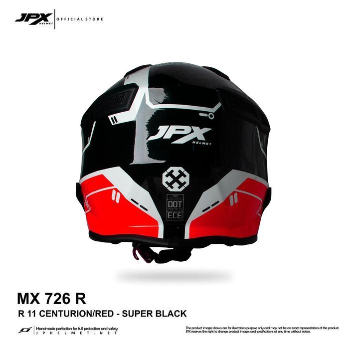 Helm JPX Full Face MX-726 R Centurion Red - MX 11