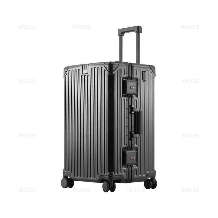Kroche - Koper Bagasi Jumbo 32 Inch With TSA LOCK Koper Fiber Ukuran Besar - KP-8 Hitam