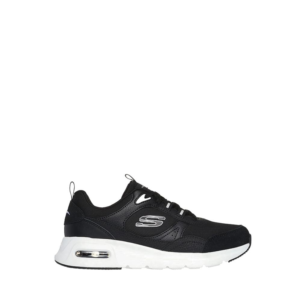 SEPATU FITNES WANITA SKECHERS SPORT SKECHAIR COURT BLACK ( SKE150075BKW ) 100% ORIGINAL RESMI