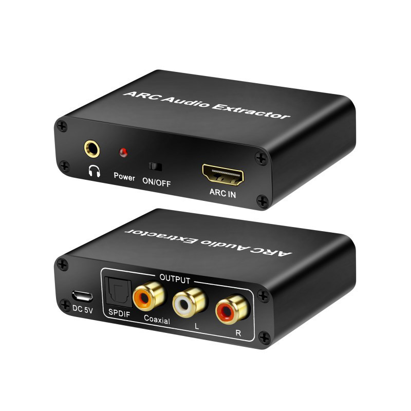 HDMI ARC Audio Converter Adapter ARC L/R Coaxial SPDIF Jack Extractor Return Channel 3.5mm Headphone