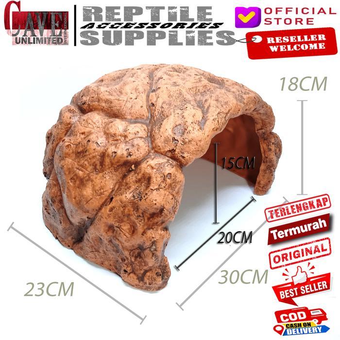 Premium Hiding Cave Xl Jumbo Goa Sembunyi Tortoise Sulcata Pardalis Kura Kura Darat Iguana Ular