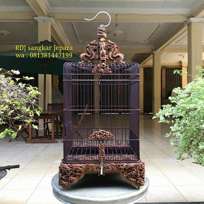SANGKAR OVAL UKIR 9 NAGA CUNGKOK RELIEF