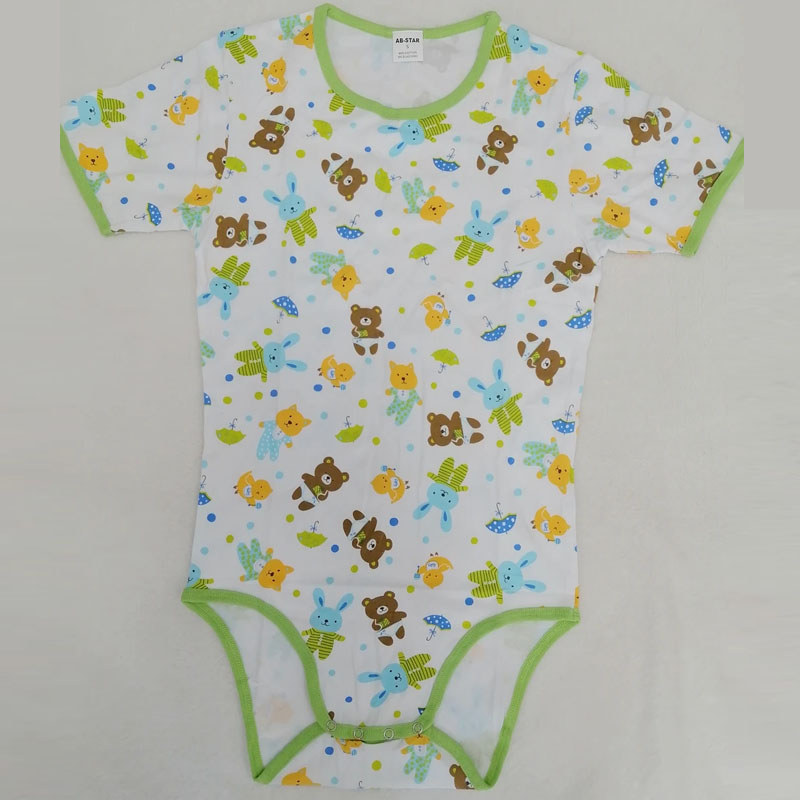 6XL-S Cute Cartoon Pattern Bodysuit Cotton Snaps Soft Comfortable Onesie ABDL Adult Baby Diaper
