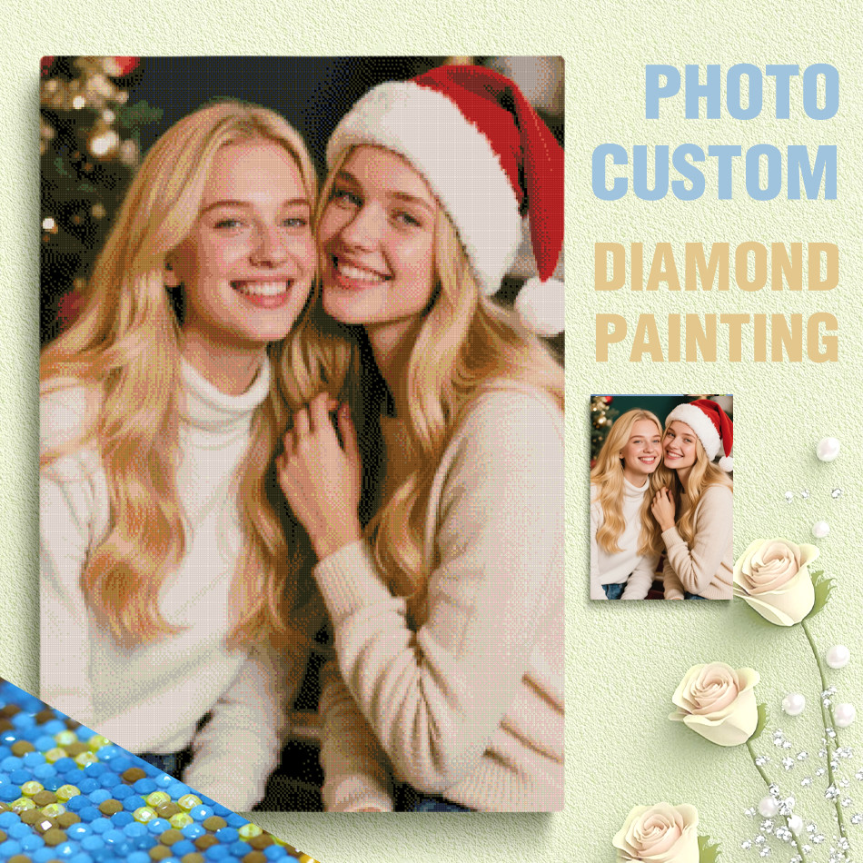RUOPOTY Custom Diamond Painting Kits for Adults Personalized Diamond Art Diy Crafts Custom Diamond
