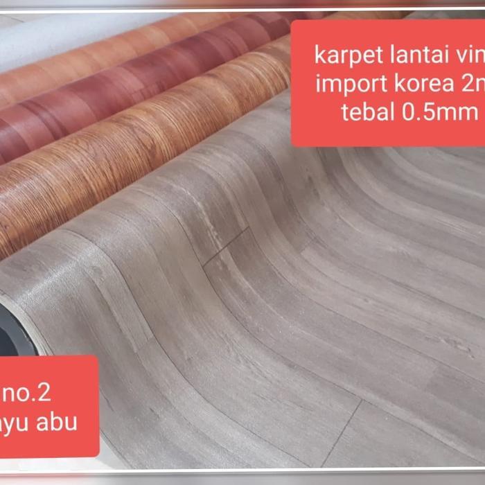 Karpet Lantai Vinyl Plastik Korea Lebar 200Cm (2Meter) Tebal 0.5Mm Harga Per 1 Meter