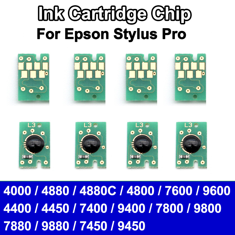 Ink Cartridge Resettable Chip For Epson 4000 4880 4880C 4800 7600 9600 4400 4450 7400 9400 7800 9800