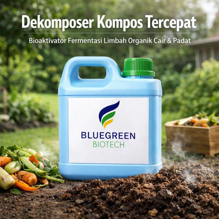Serasiinspace Bluegreen Biotech Dekomposer Kompos Tercepat 1L Bioaktivator Fermentasi Limbah Organik