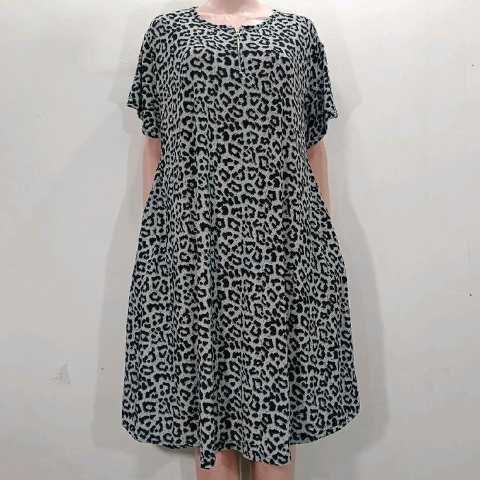 Daster Jersey Korea Leopard. Dresjersey Leopart Superjumbo Daster