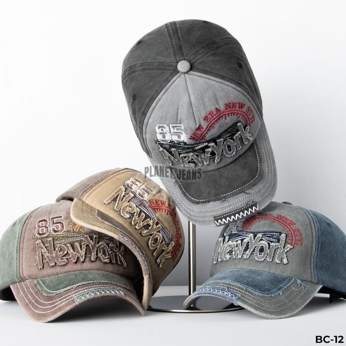 Topi Baseball Pria Wanita Aksen Robek Ripped Original - Planet Jeans Bc12