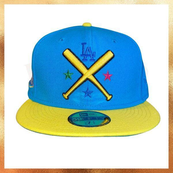 Topi New Era Mlb Los Angeles Dodgers Patch Crossbat 59Fifty Baseball Fitted Hat