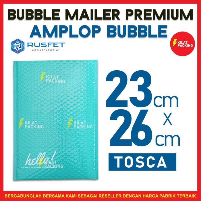 AMPLOP BUBBLE MAILER RUSFET TOSCA 23x26 TERMURAH