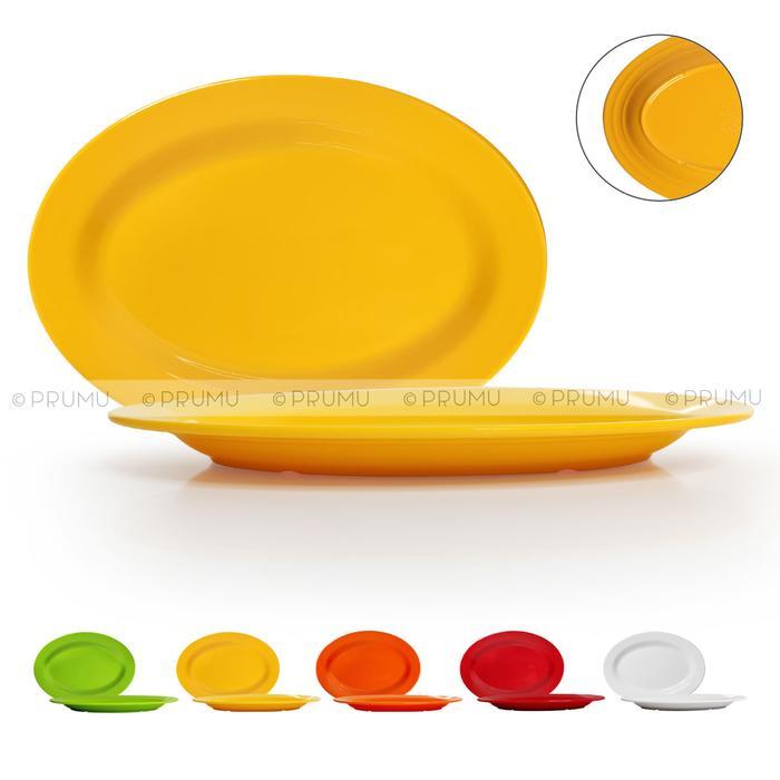 Piring Oval Melamin 10 inch - Piring Saji Panjang, Piring Lodor Pr1706