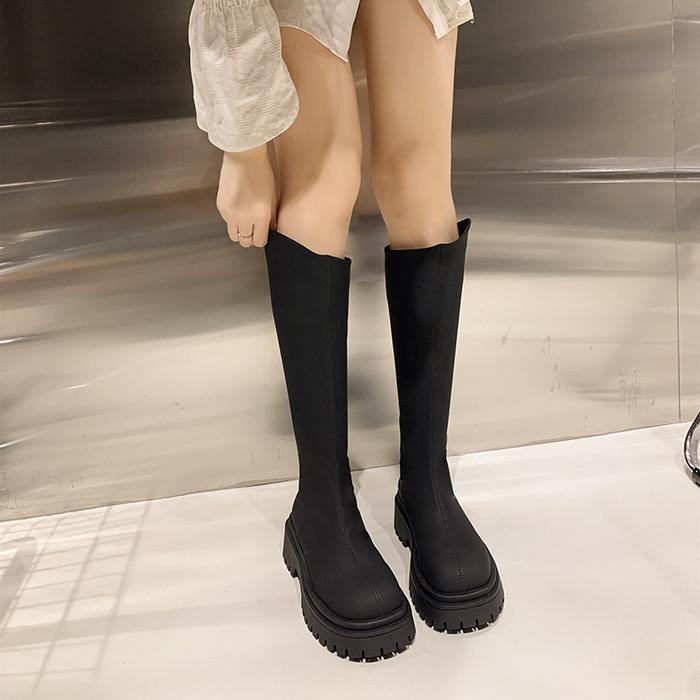 Pinkey P160 Sepatu Boots Kulit Sintetis Panjang Wanita Fashion Sepatu Bot Setinggi Lutut Wanita