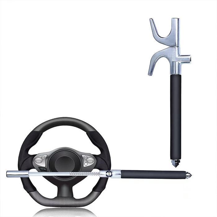 Kunci Setir Mobil Anti Maling Teleskopis Kunci Ganda Mobil Anti Maling Gembok Stir Mobil Stainless