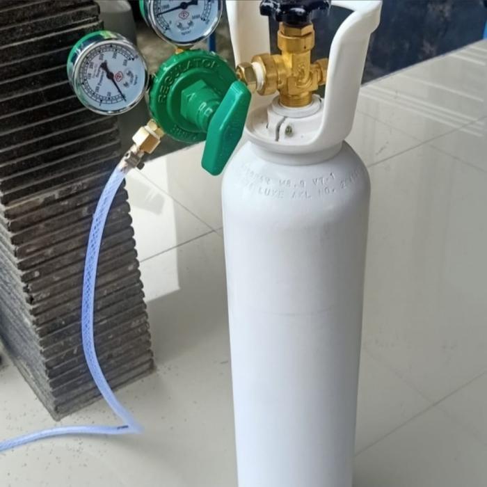 Tabung Oksigen Ikan Ukuran 1M3 + Isi + Regulator Siap Pakai