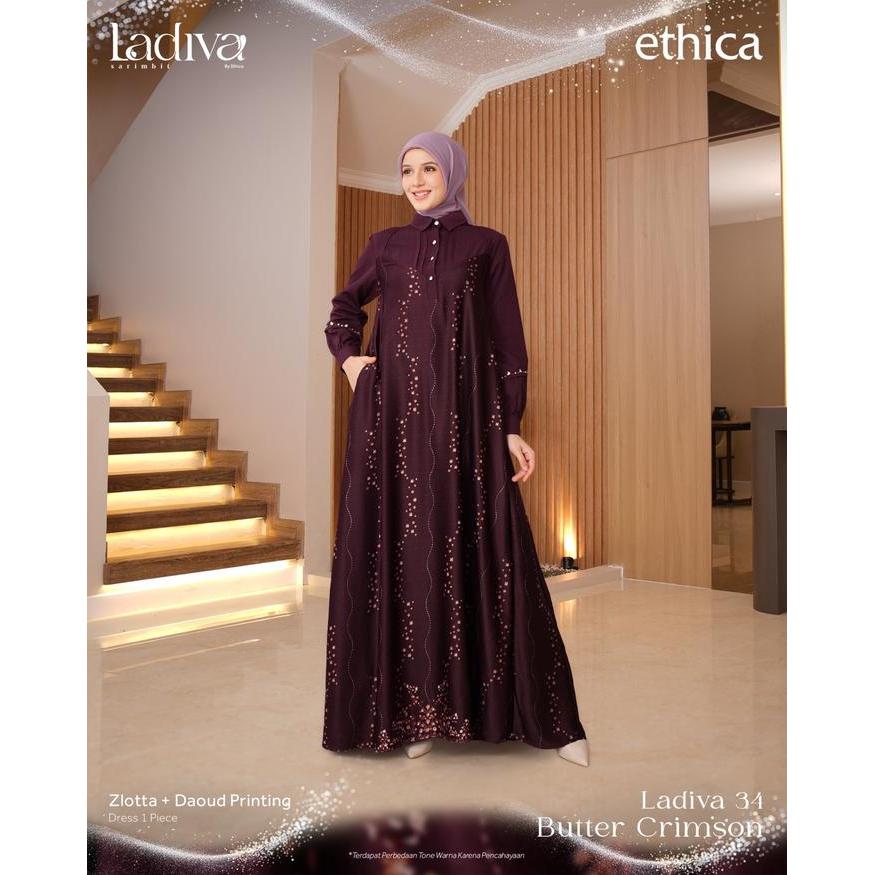 Ethica Sarimbit Keluarga Series Ladiva Butter Crimson - Sarimbit Modern Dan Elegan 2026