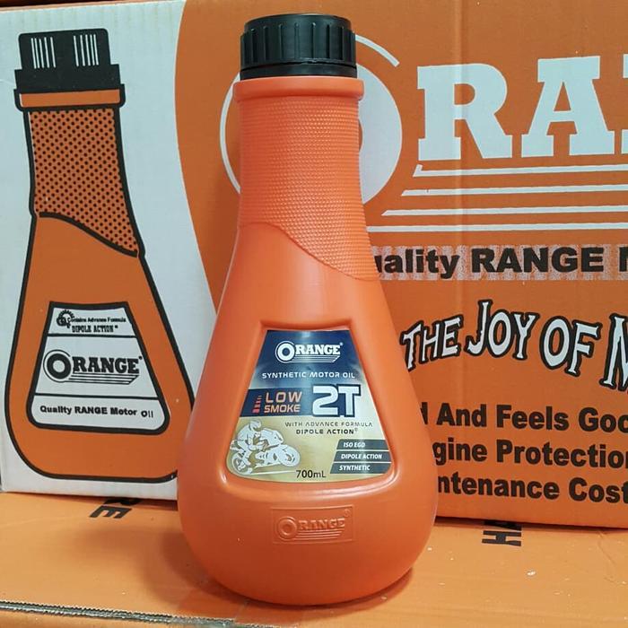 OLI 2T / OLI SAMPING MOTOR 2 TAK QRANGE / ORANGE 2T TUTUP HITAM 700 ML