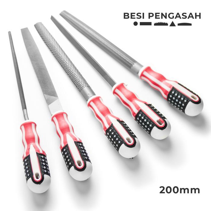 Allefix Besi Pengasah Kayu 8 Inch Kikir Besi Woodworking Files 5 Jenis - 6737