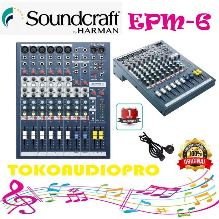Soundcraft Epm6 6-Channel Multi-Format Mixer Original Epm-6 Co