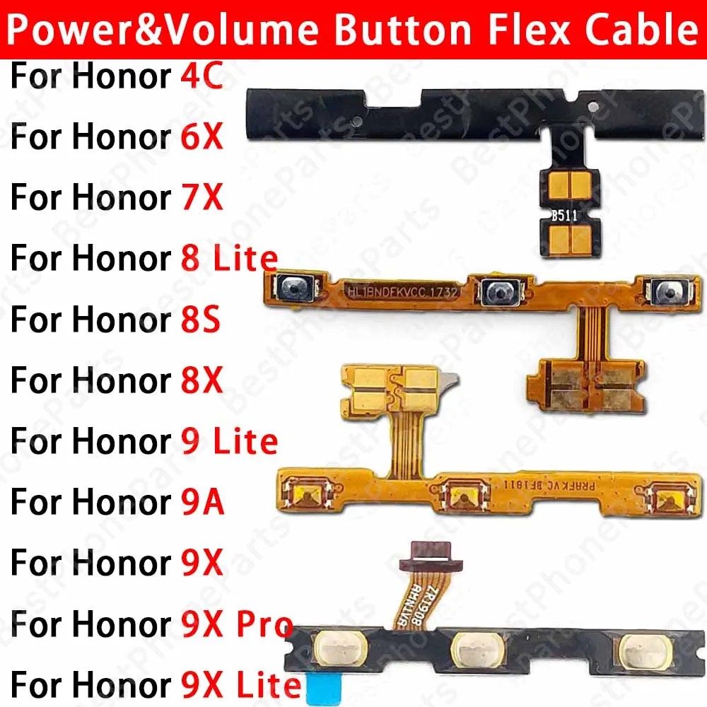 Baru For Huawei Honor 4C 4X 7X 8S 8X 9A  Honor8 Honor9 Honor9X Lite Side Button Switch Volume Key Po