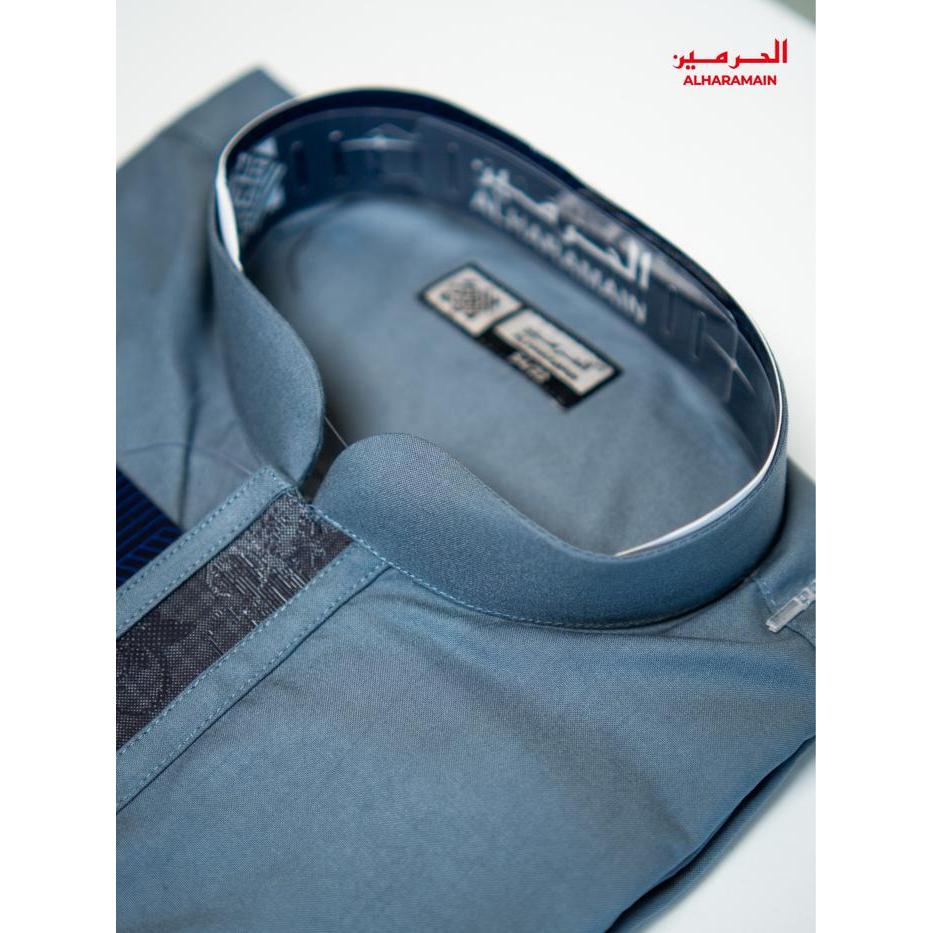 Al Haramain Jubah / Gamis Pria Remaja & Dewasa Premium Resleting (Igh 006) Hitam Abu Tua Coklat Tua