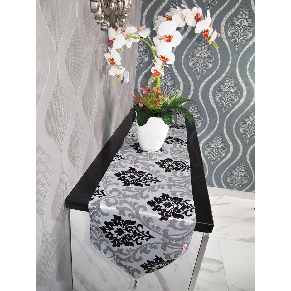 TAPLAK MEJA MAKAN MINIMALIS MODERN / TAPLAK MEJA PANJANG KLASIK SILVER