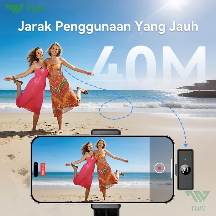 TNW A28 Wireless Microphone Lavalier Microphone Magnetic Clip On Mic HP Plug & Play Microphone