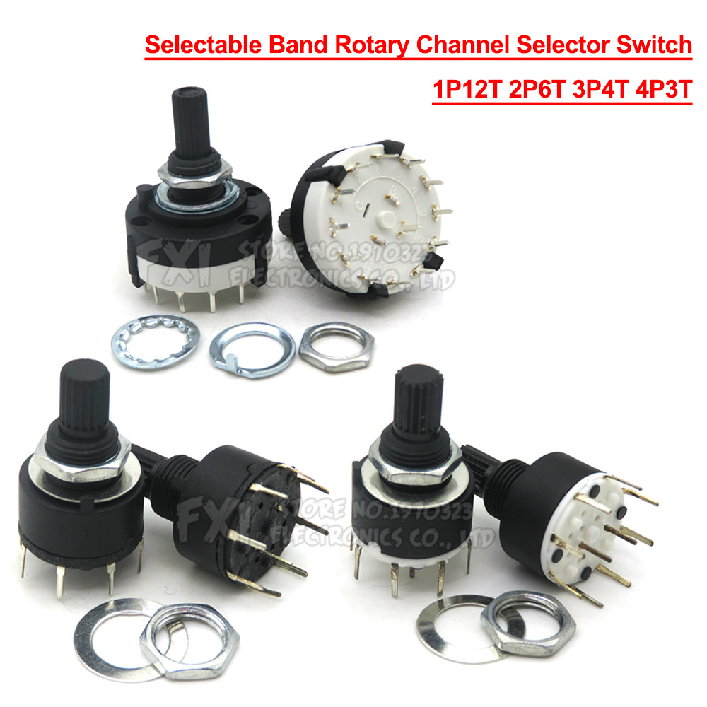 Rs16 Rs26 Selectable Band Rotary Channel Selector Switch Single Deck Rotary Switch Band Selector