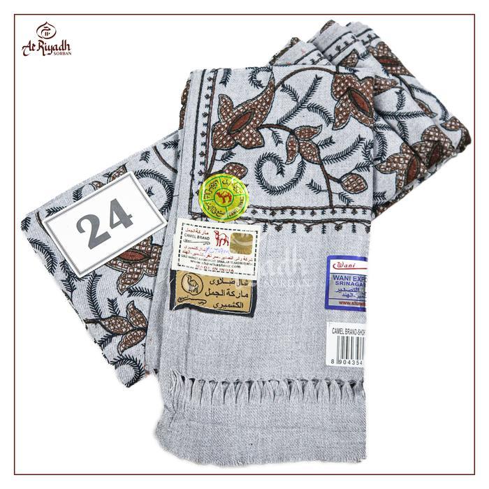 SorbanKashmiriCAMELPL729MMotifSulamHitamPutihWarna