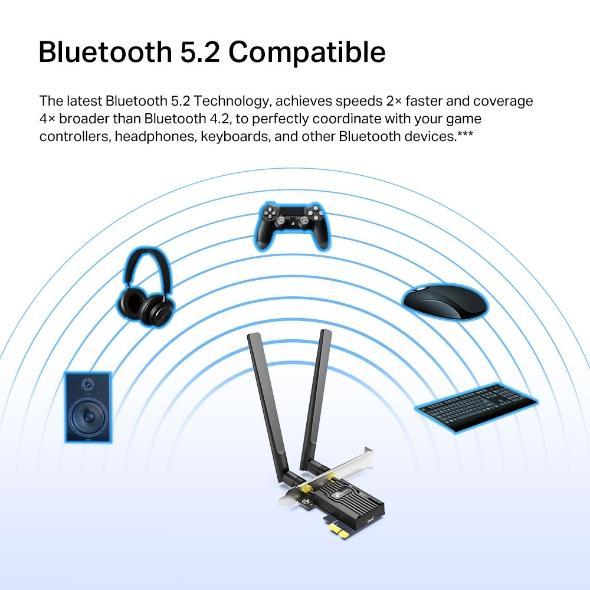 TP-LINK ARCHER TX55E AX3000 WI-FI 6 BLUETOOTH 5.2 PCIE ADAPTER